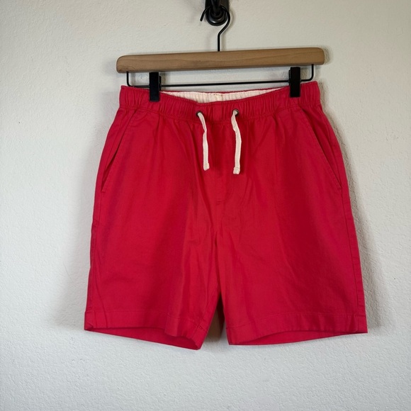 NWT J Crew Crewcuts Red Geranium Pull On Dock Shorts Midweight Stretch Chino 16 - Picture 1 of 8